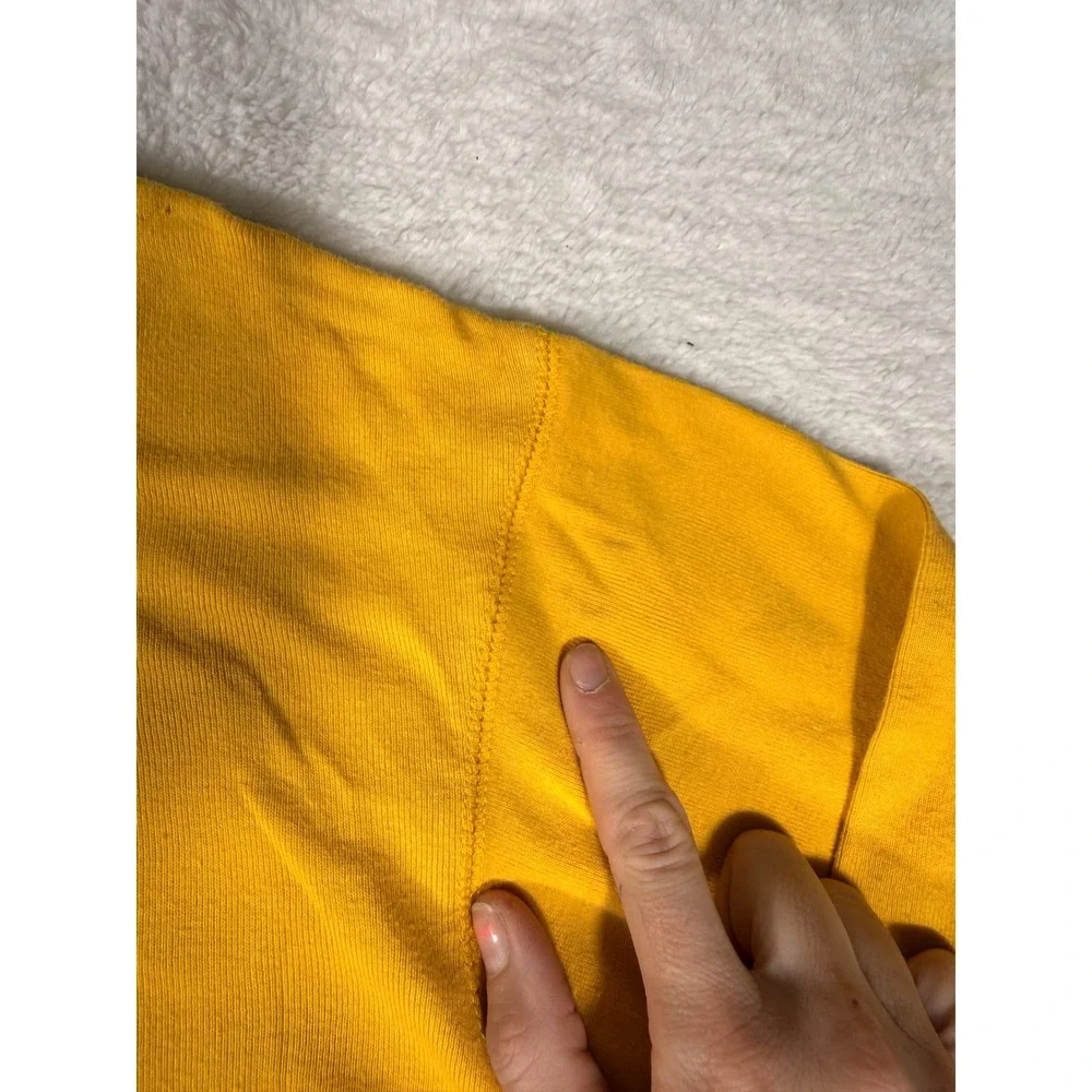 Gap Long Sleeve Shirt Kids Medium Yellow Vintage‎ 90s Ribbed Cotton Tee